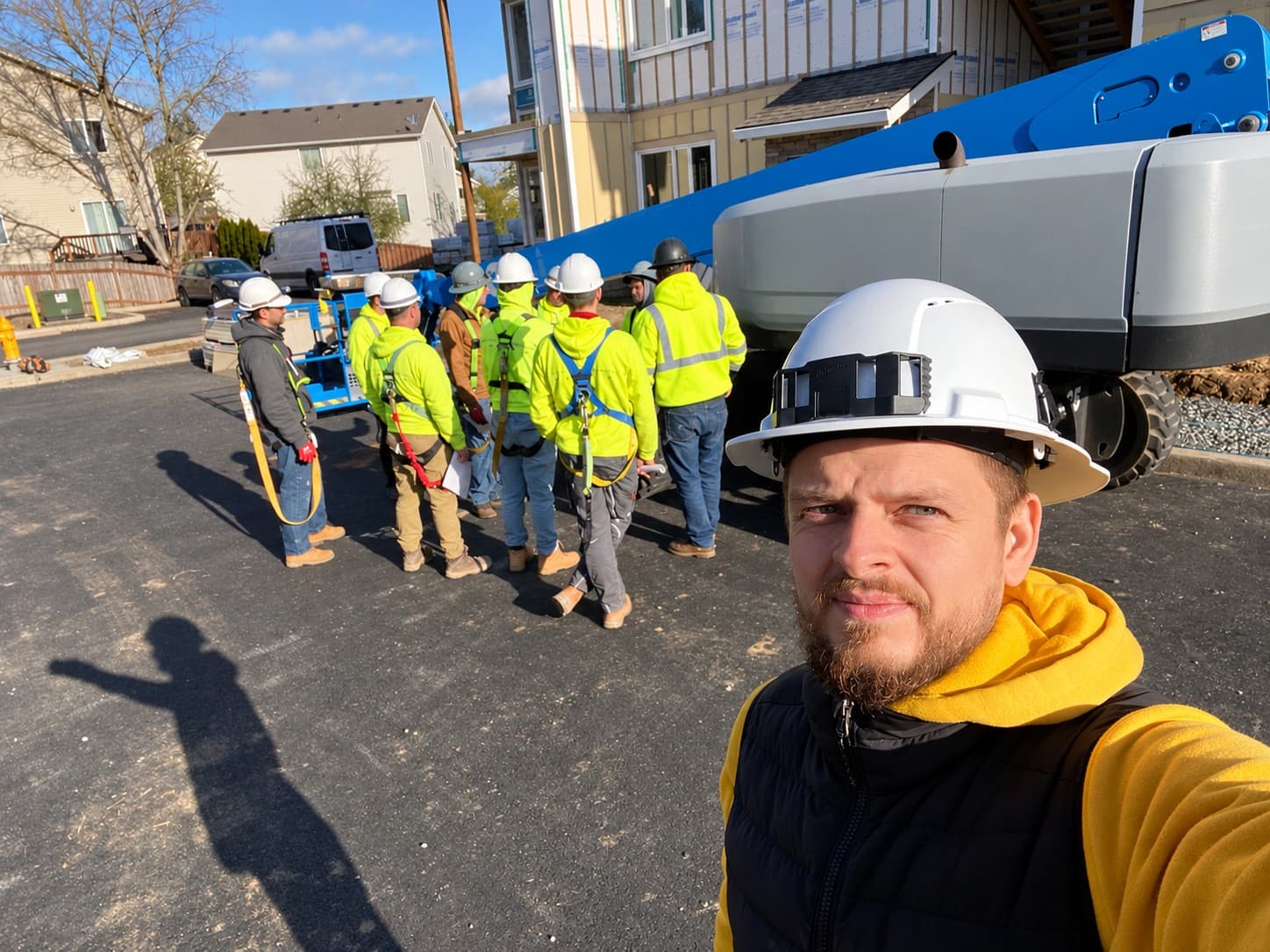 Alex Korf, founder of KORF LLC, on a jobsite
